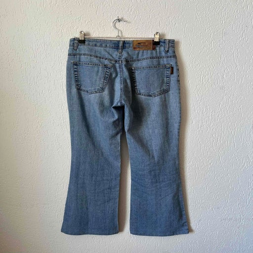 Openwork flared jeans
