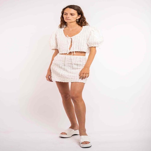 Cotton mini skirt
