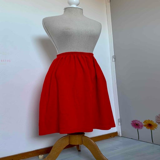 Cotton midi skirt