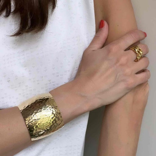Gold metal cuff