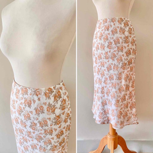 Floral midi skirt