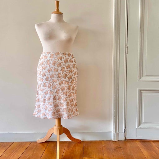 Floral midi skirt