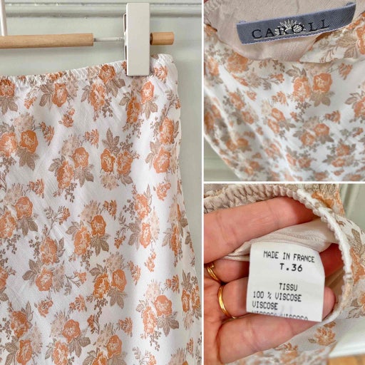 Floral midi skirt
