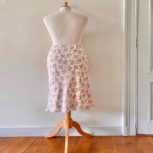 Floral midi skirt