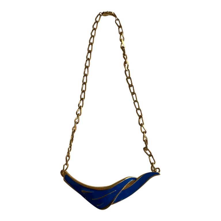 Enamel Pendant Necklace
