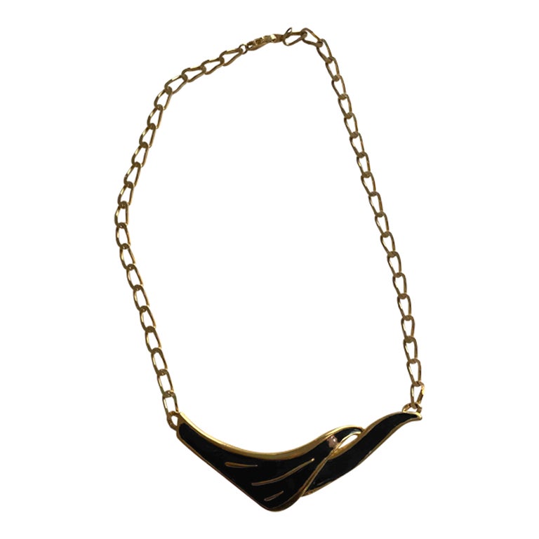 Enamel Pendant Necklace