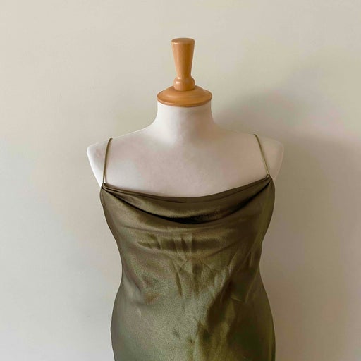 Long satin dress