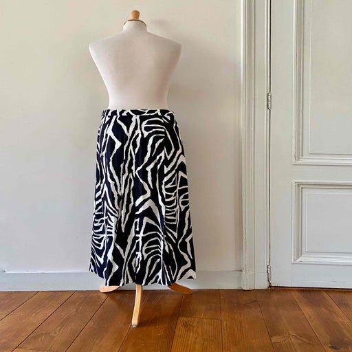 Long zebra skirt