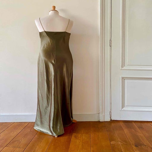 Long satin dress