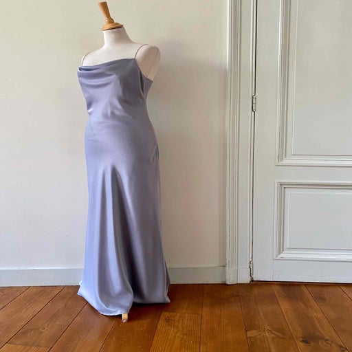 Long satin dress