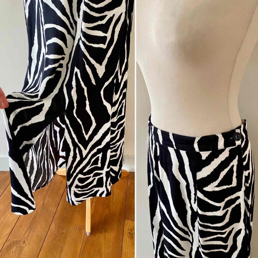 Long zebra skirt
