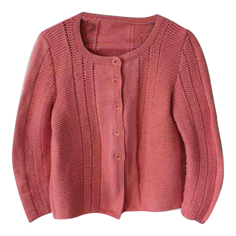 Knit and cotton cardigan