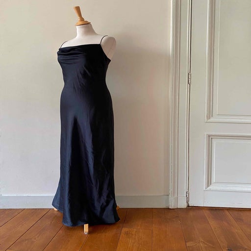Long satin dress