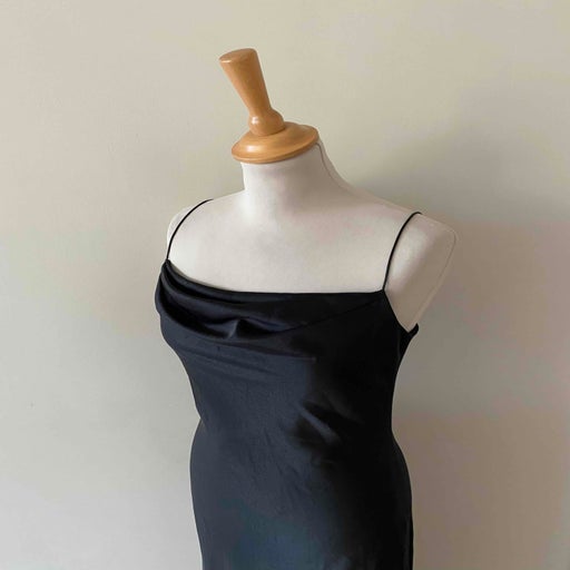 Long satin dress