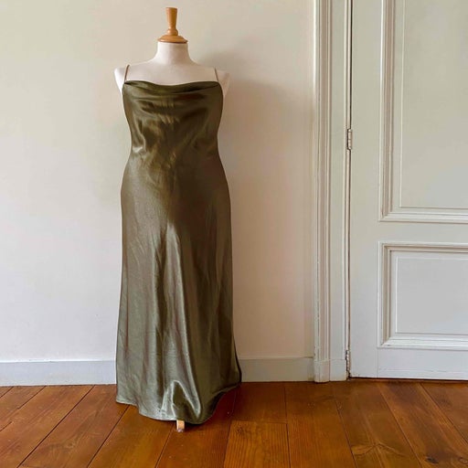 Long satin dress
