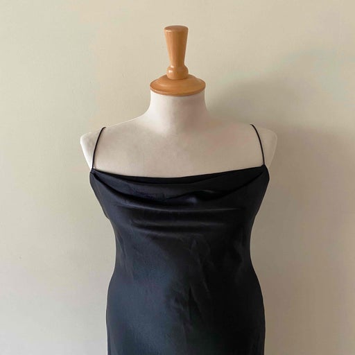 Long satin dress
