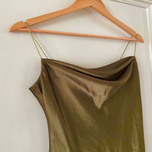 Long satin dress