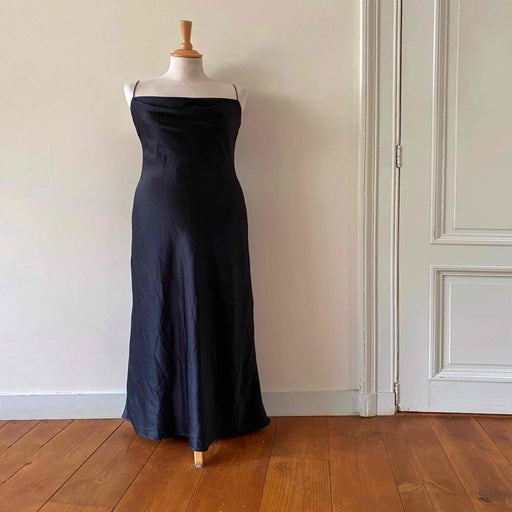 Long satin dress