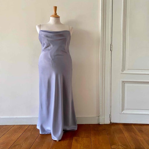 Long satin dress