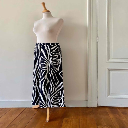 Long zebra skirt