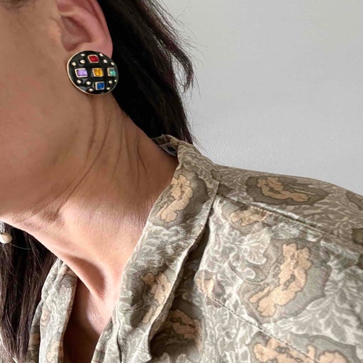Enamel Earrings