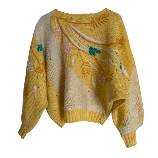 Embroidered wool sweater