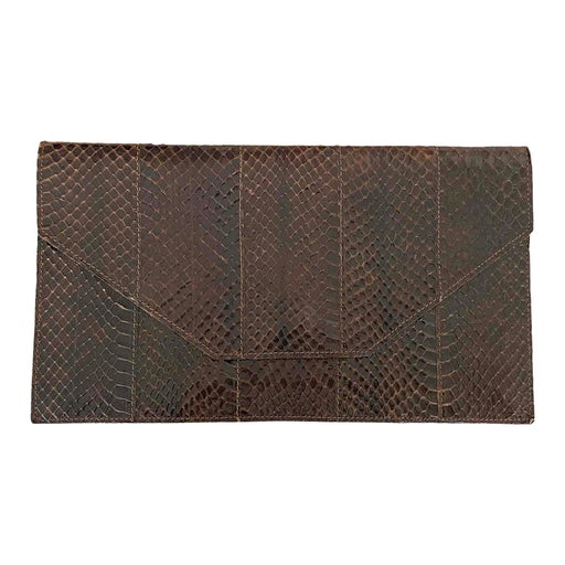 Pochette en cuir exotique