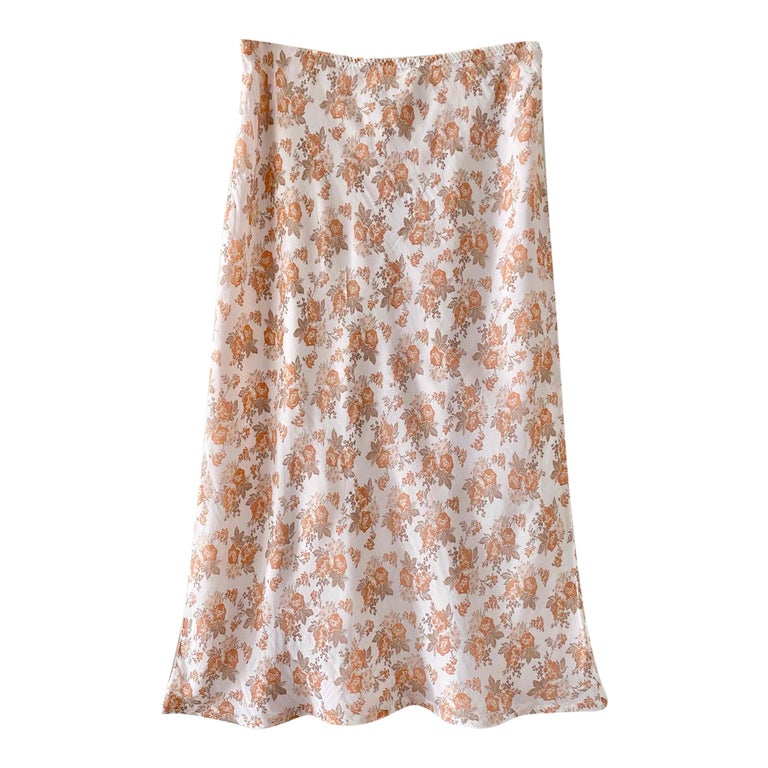 Floral midi skirt