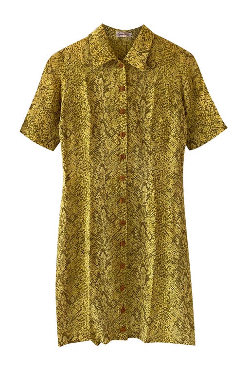 Reptile shirt dress