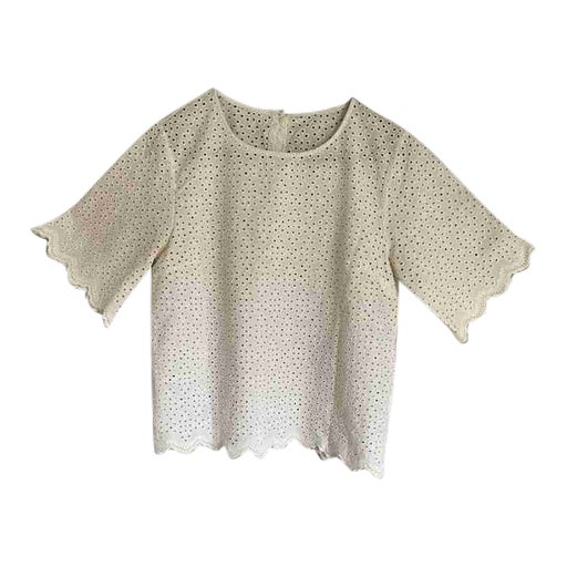Embroidered cotton top