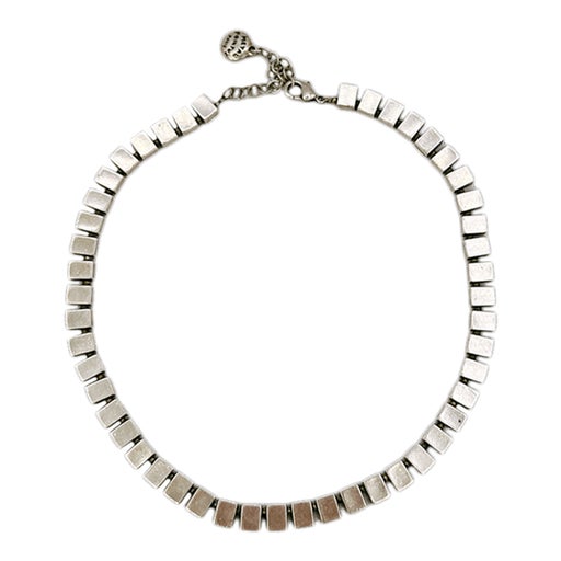 Silver metal necklace
