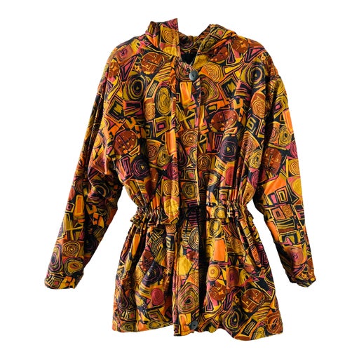 Parka with 90's patterns