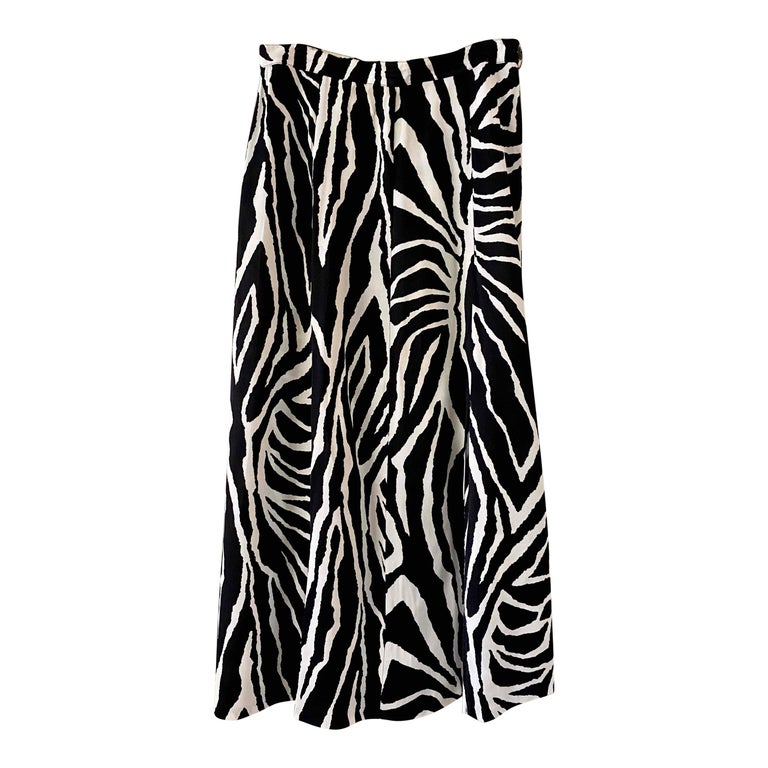 Long zebra skirt