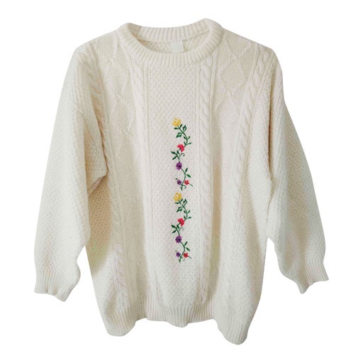 Embroidered Irish Sweater