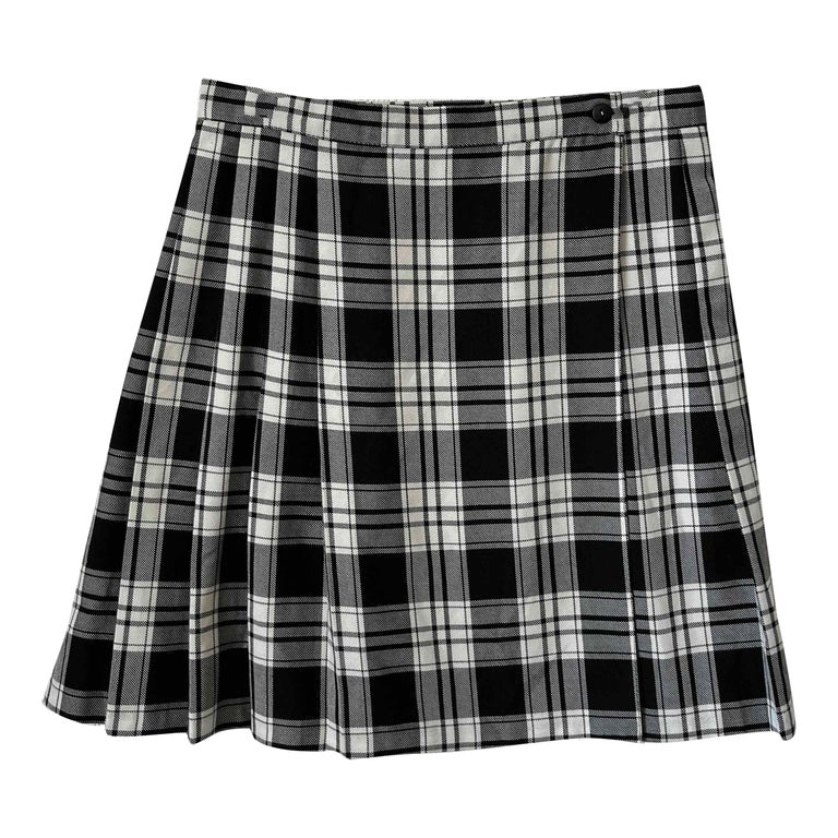 Tartan Pleated Mini Skirt