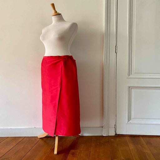 Silk wrap skirt