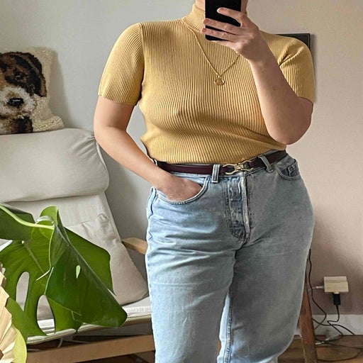 Ribbed silk top