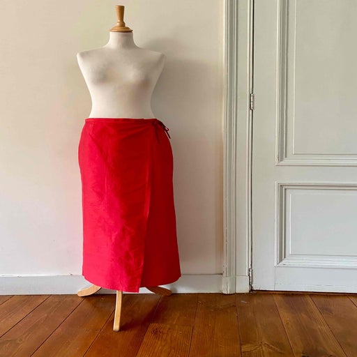 Silk wrap skirt