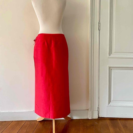 Silk wrap skirt