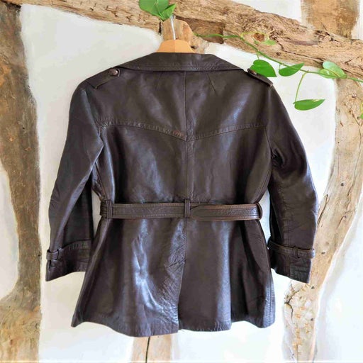 Leather safari jacket