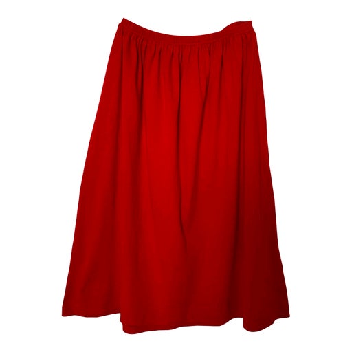 Cotton midi skirt