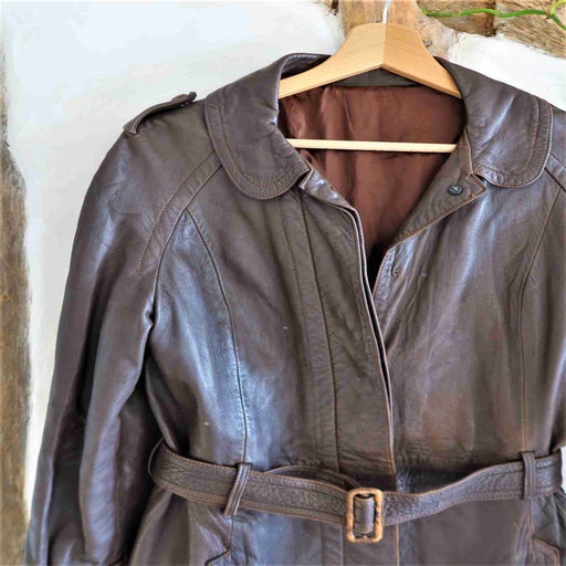Leather safari jacket
