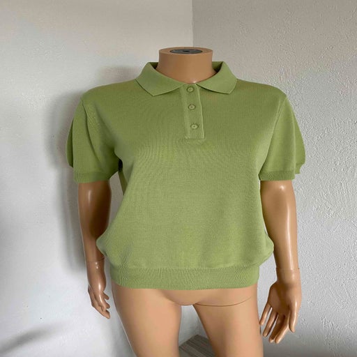 Knitted polo top