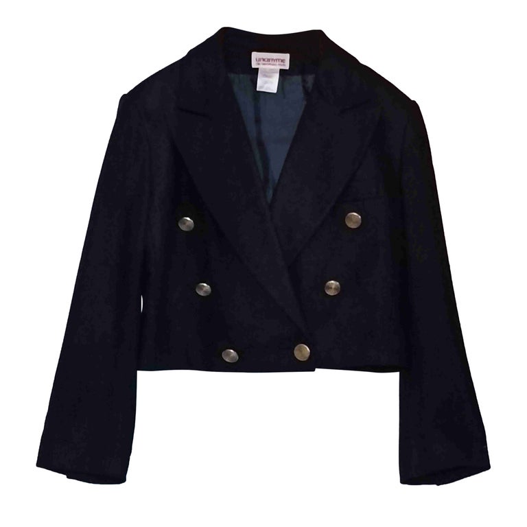 Wool cropped blazer