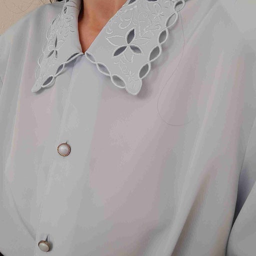 Embroidered collar blouse