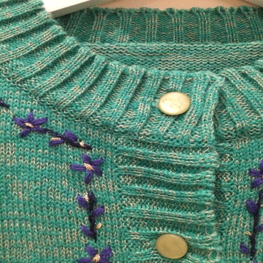 Embroidered knit top