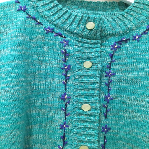 Embroidered knit top