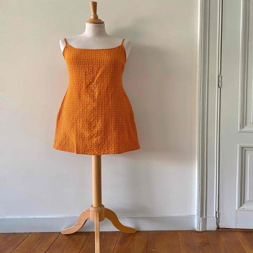 Gingham mini dress
