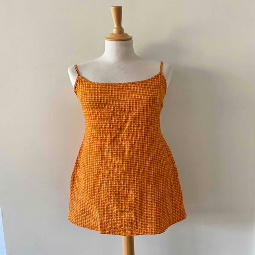 Gingham mini dress
