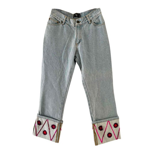 Denim cropped trousers